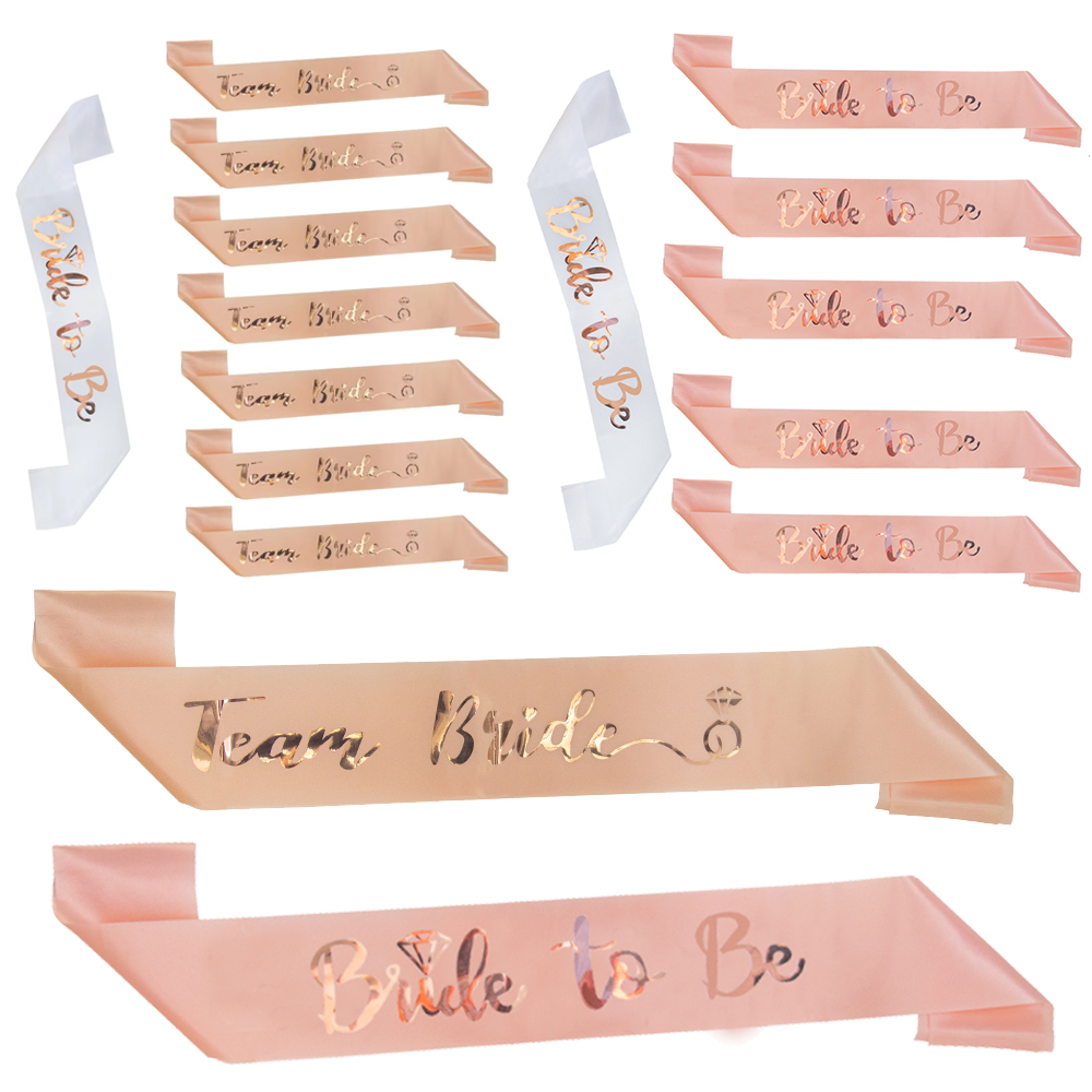 Bride Tribe Sash - Szampańskie/różowe złoto Bride To Be Team