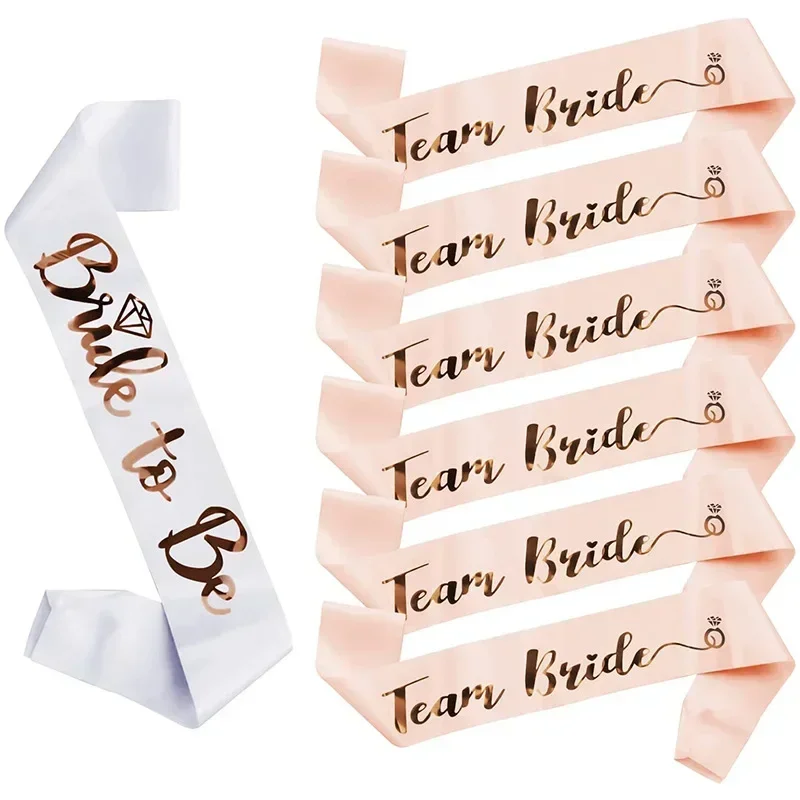 1 zestaw różowo-złoty zespół p – Bride Tribe Sash recenzja i cena