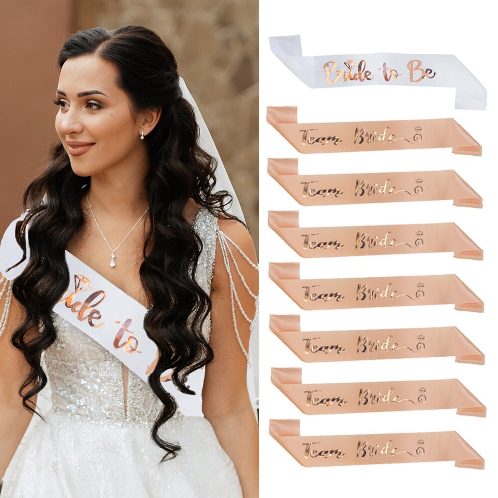 Szampańskie/różowe złoto Bride – Bride Tribe Sash recenzja i cena