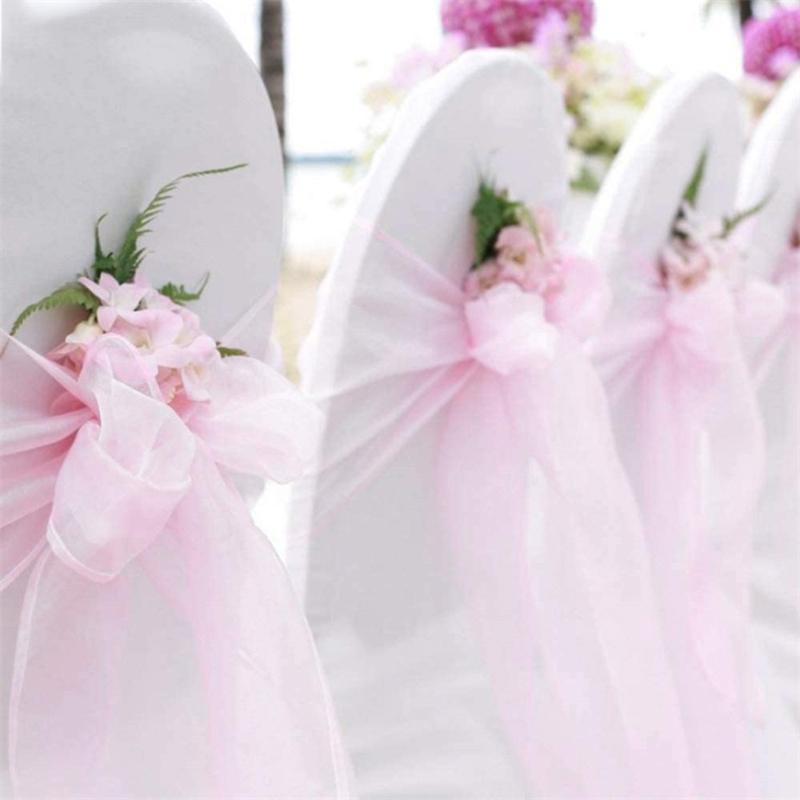 10/50/100PCS Dekoracja krzesła – Chair Sash Organza recenzja i cena
